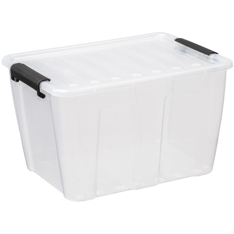 Plast Team boîte de rangement HOME BOX, 15 litres, gris, transparent